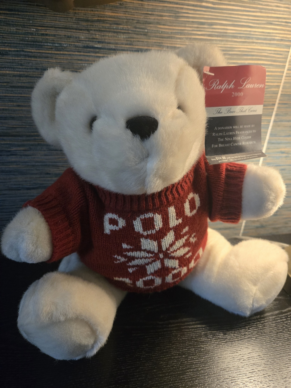 Ralph Lauren Polo Red Sweater Holiday Bear 2000